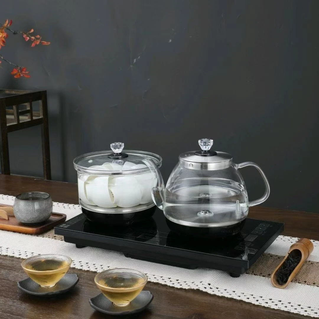 自动两边底部上水电热烧水壶泡茶电茶炉茶台茶桌嵌入式双加水茶具