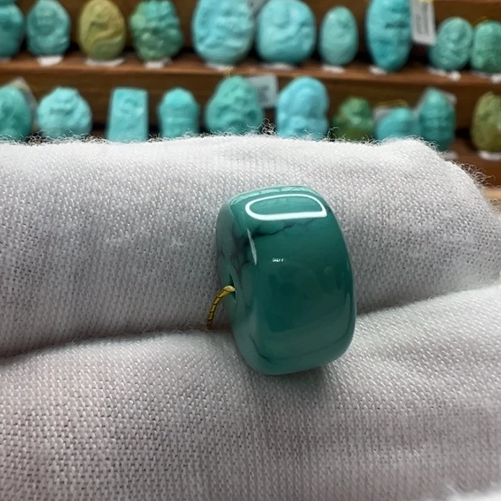 绿松石未镶嵌直切珠14mm