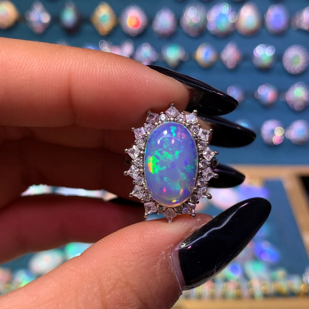 欧泊银S925镶嵌戒指款