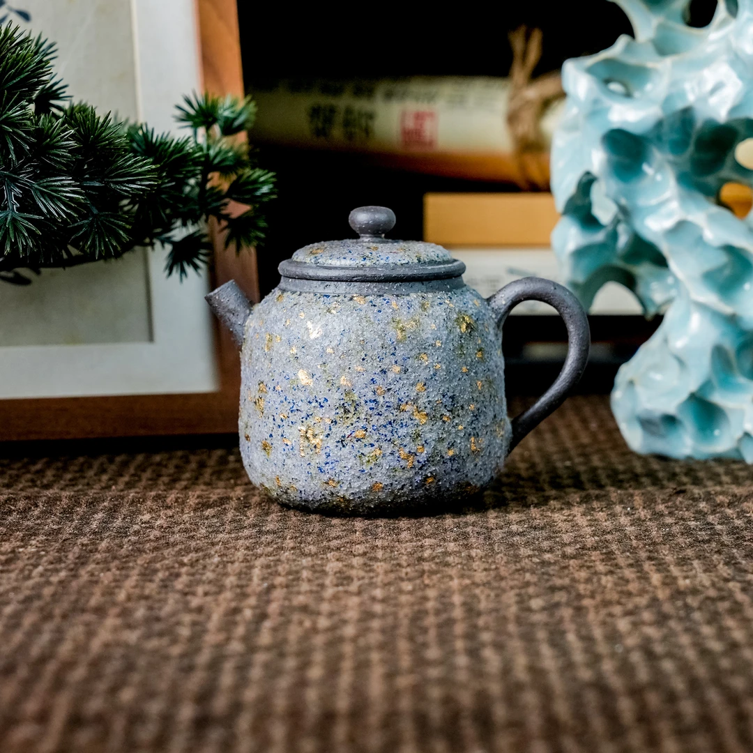 【高越】蓝金全手工岩矿秦权壶 200cc GYS137