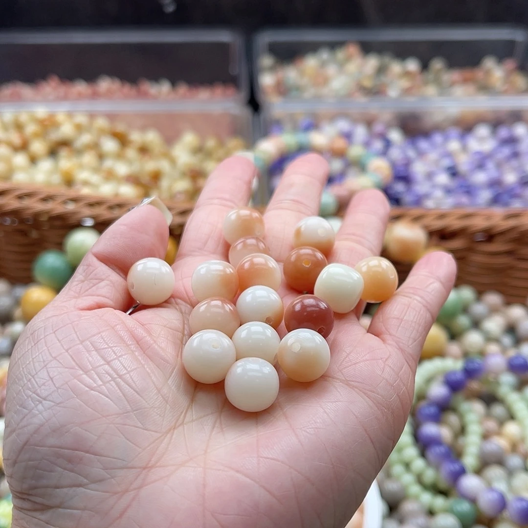 白玉菩提吊坠A/11mm/50+50颗