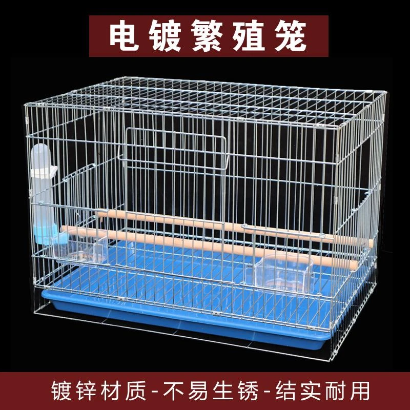 鸟笼鹦鹉鸟笼子八哥虎皮牡丹繁殖笼加大加养殖笼中大型电镀飞行笼