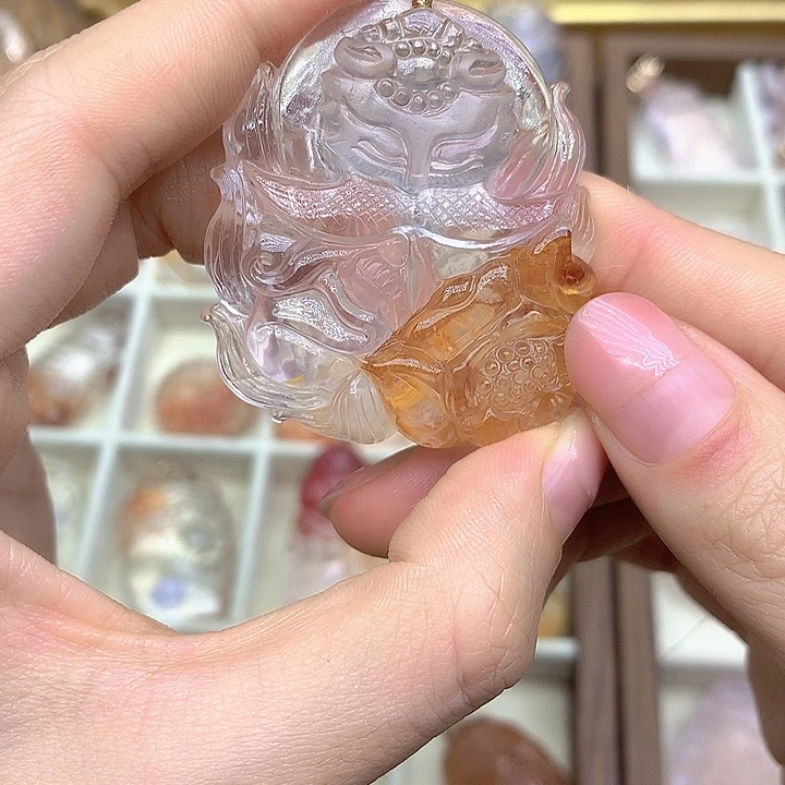 水晶未镶嵌吊坠(不含链)