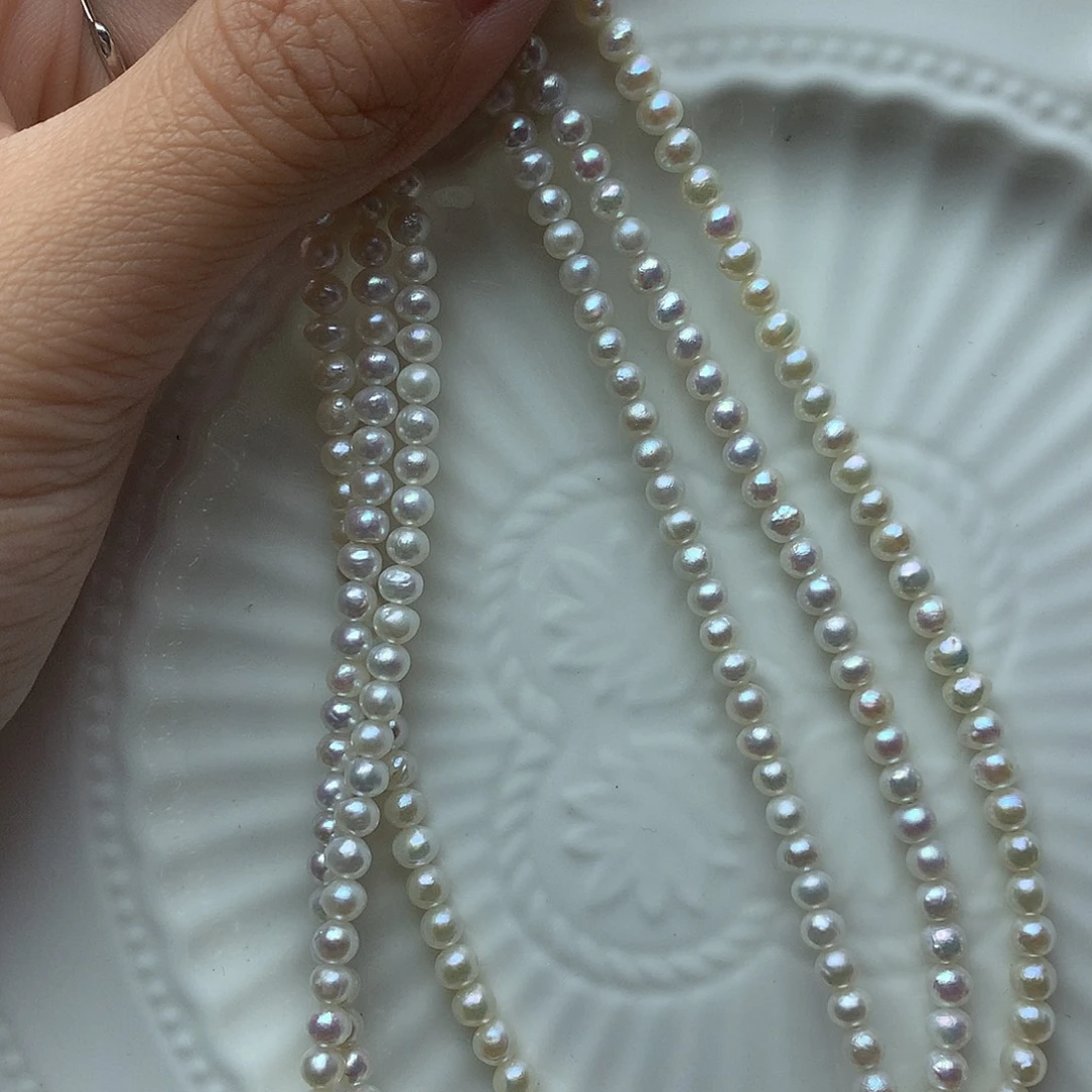 淡水珍珠3-4未镶嵌x14项链