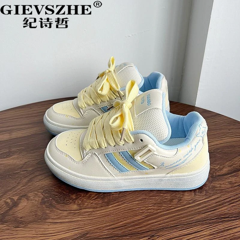 纪诗哲小众面包鞋女2025夏季新款时尚潮流粉色女款休闲运动板鞋