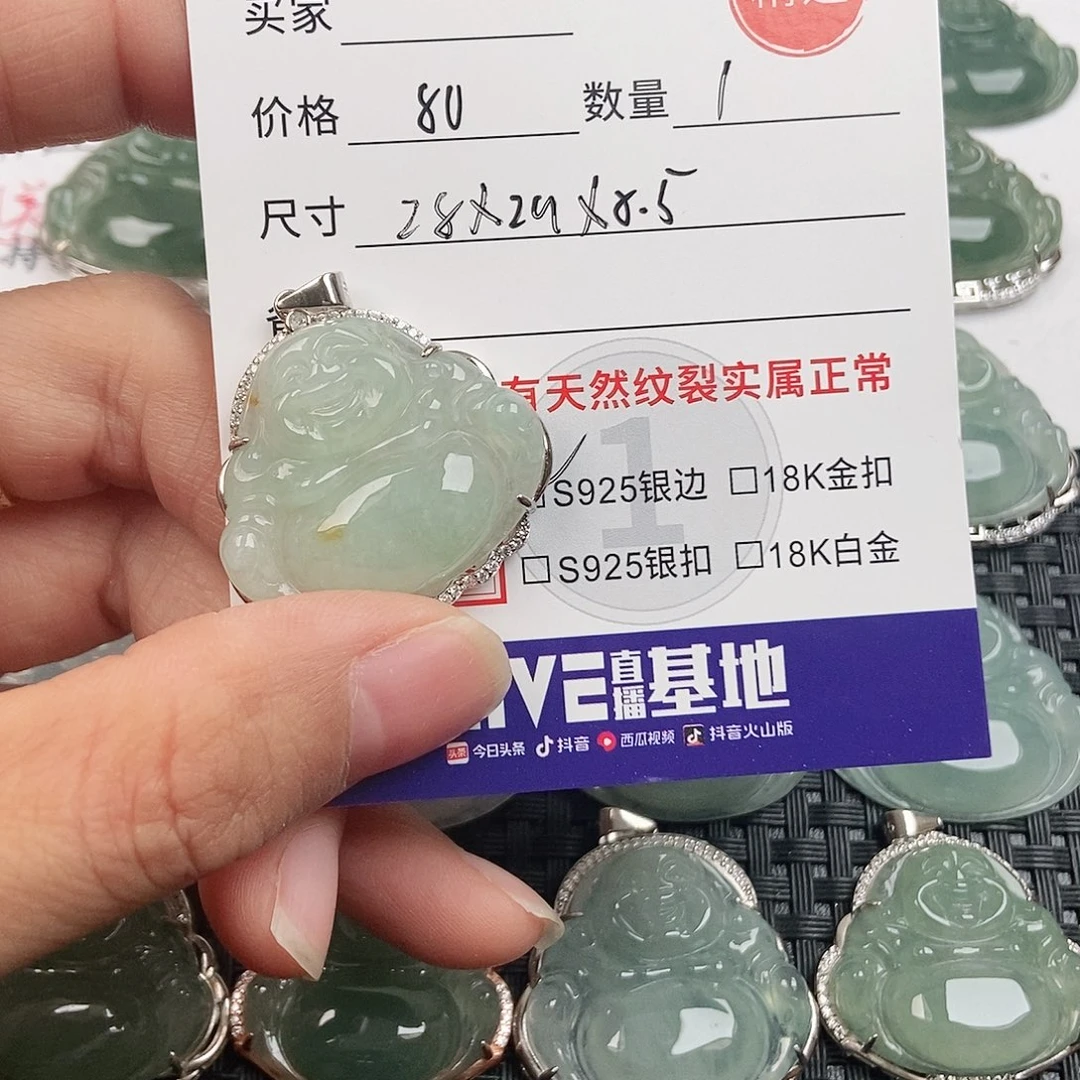 翡翠银S925镶嵌颈饰