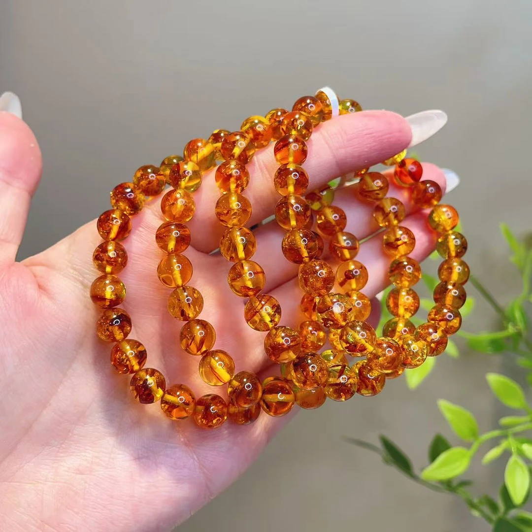 【李哥推荐】花珀手链8m左右@ZY11102035@多样性发一