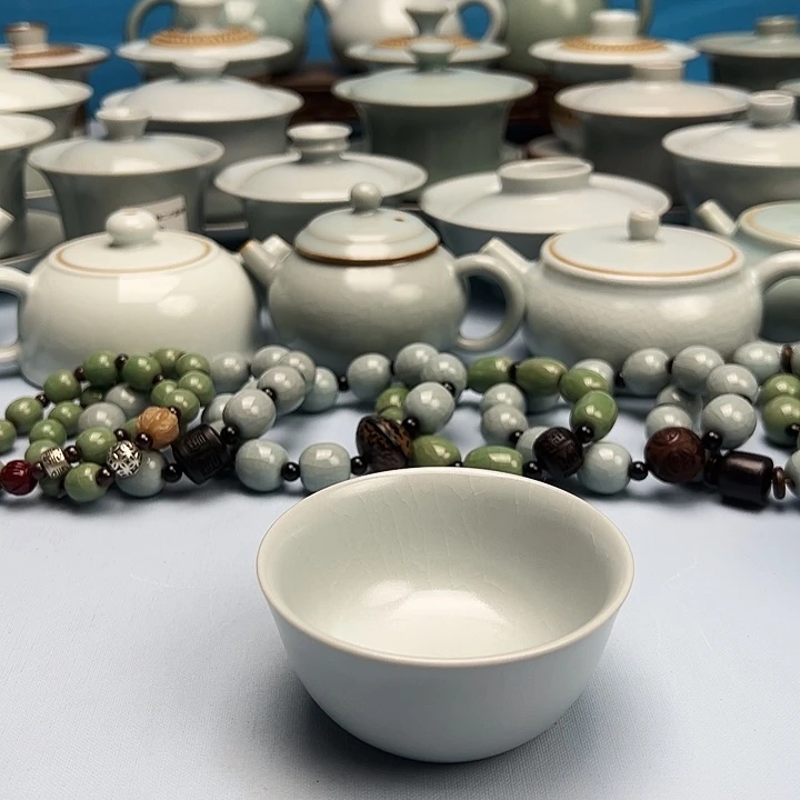 杯仿古月白釉主人杯原矿原釉原产地