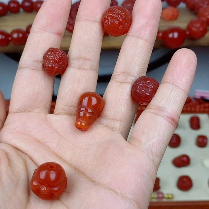 㔺***佪玛瑙/玉髓未镶嵌单珠