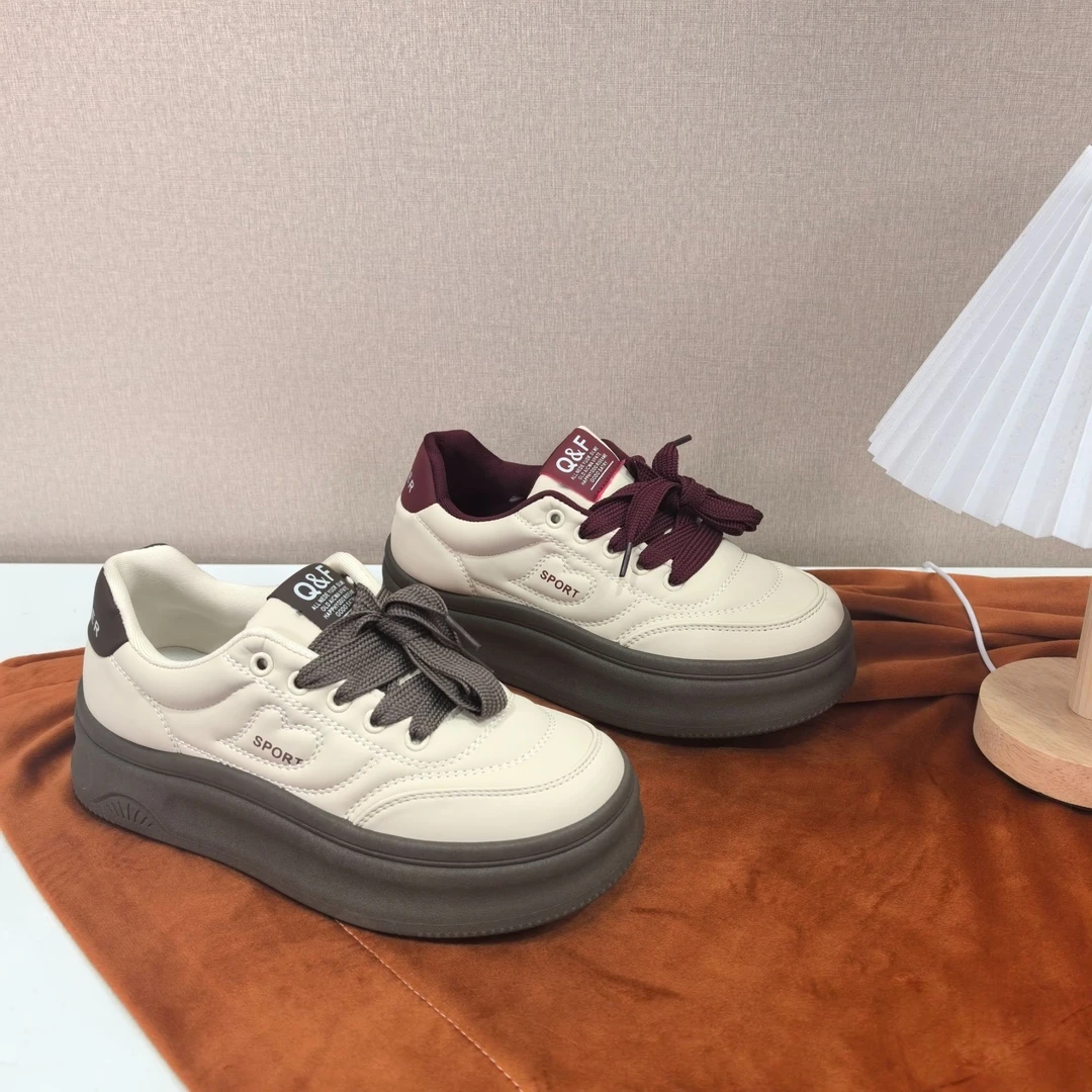 春季新款百搭面包鞋小白鞋休闲女鞋A611