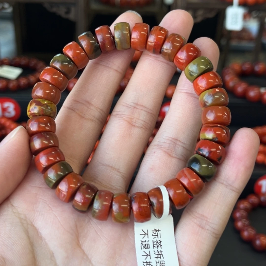 ****南红玛瑙未镶嵌手串大山包包浆直切手串11+