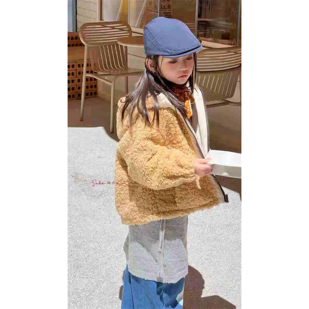 洒禾·25冬~复古撞色双面外套SHC965540（童装汉服）黄色