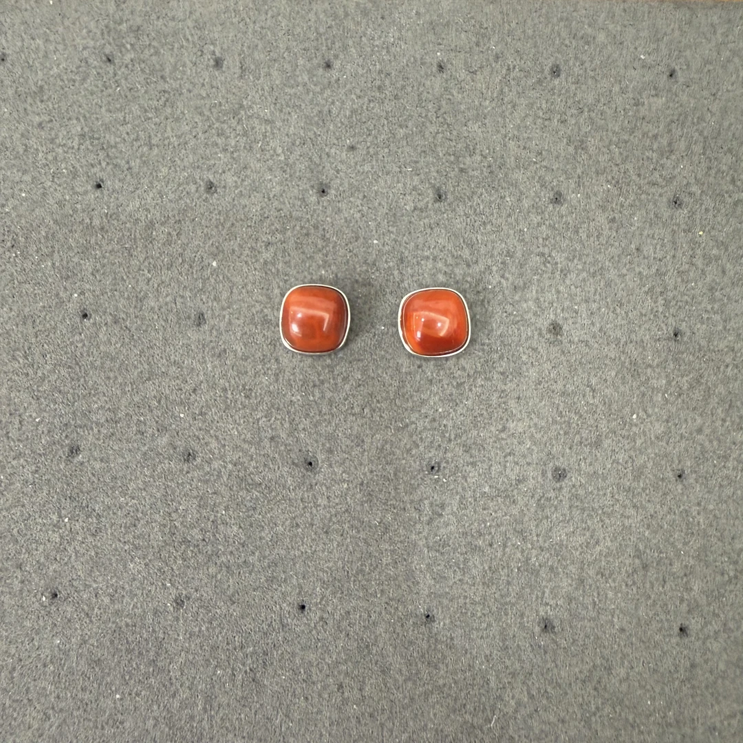 【欣妈珠宝】瓦西南红耳钉#6181多样性发一