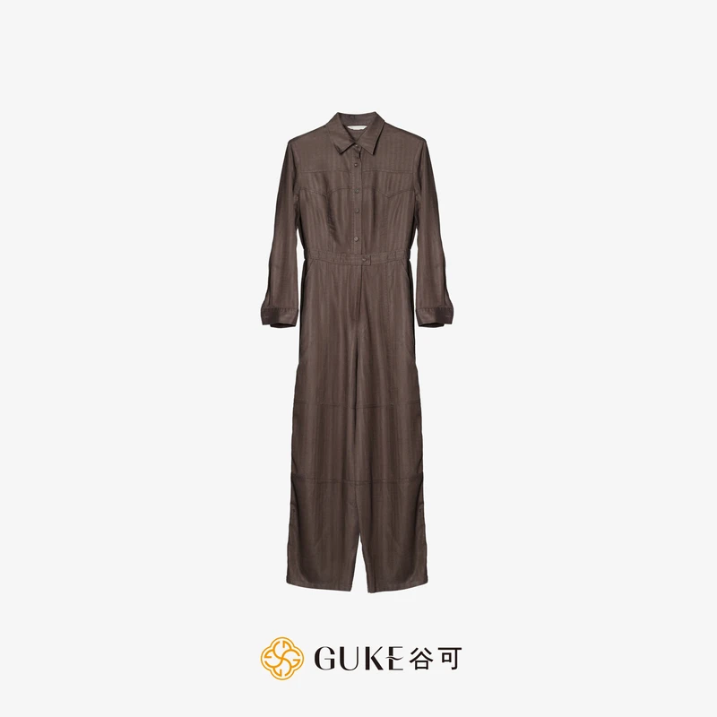 GKE/谷可K7032 时尚连体裤套装女2025新品设计师款简约长袖连体衣