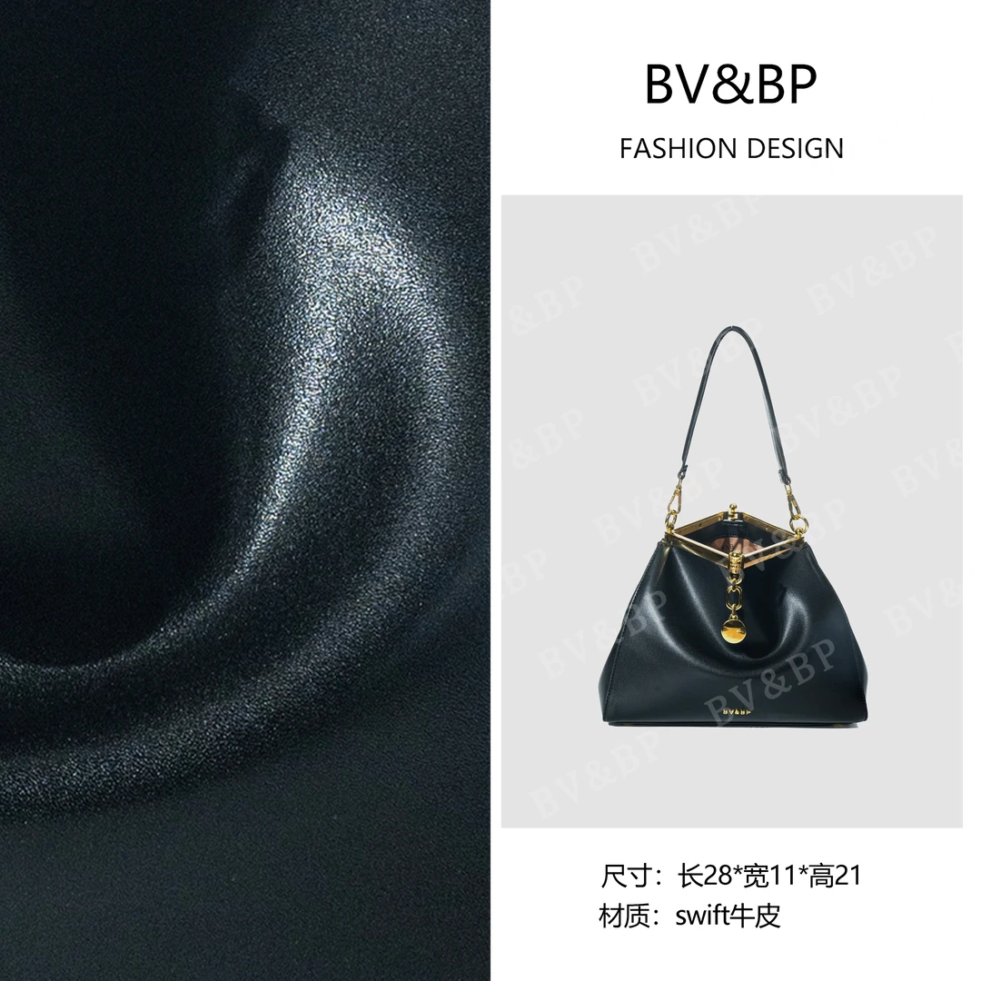 BV&BP· 原创设计 真皮高定手提单肩包  BV2715B-黑色