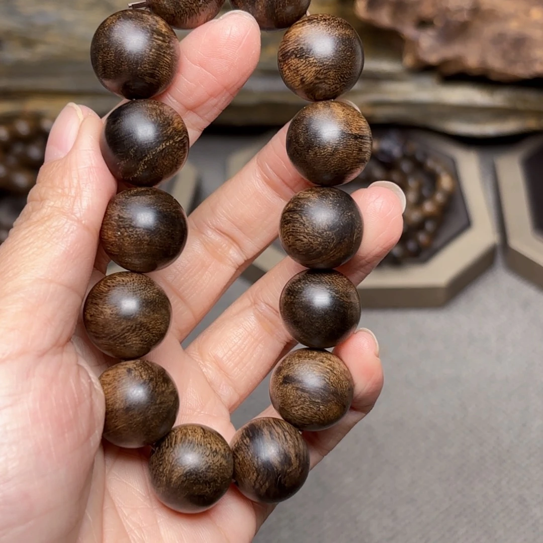 沉香手串越南芽庄瘤疤黄棋楠1.6