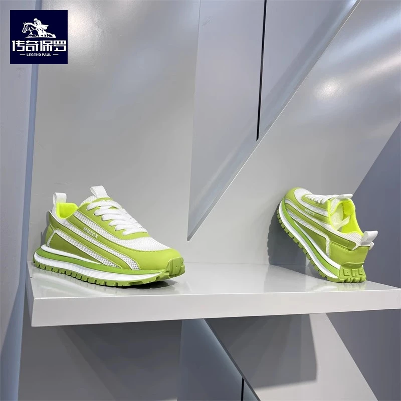 传奇保罗欧洲站男鞋夏季透气网面鞋轻便百搭时尚运动休闲阿甘潮鞋