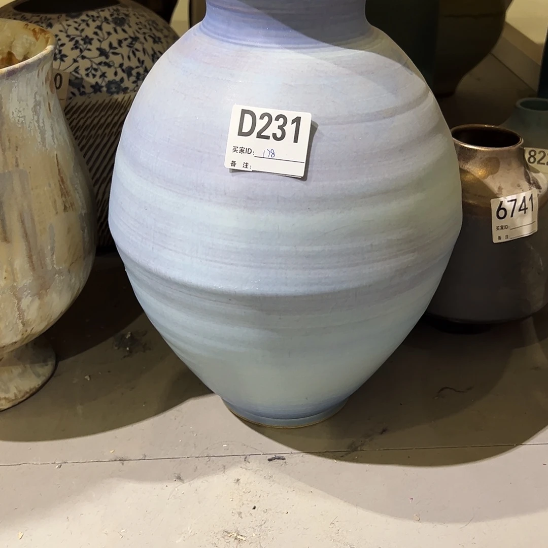 瓶D231高36口10陶瓷花瓶无孔