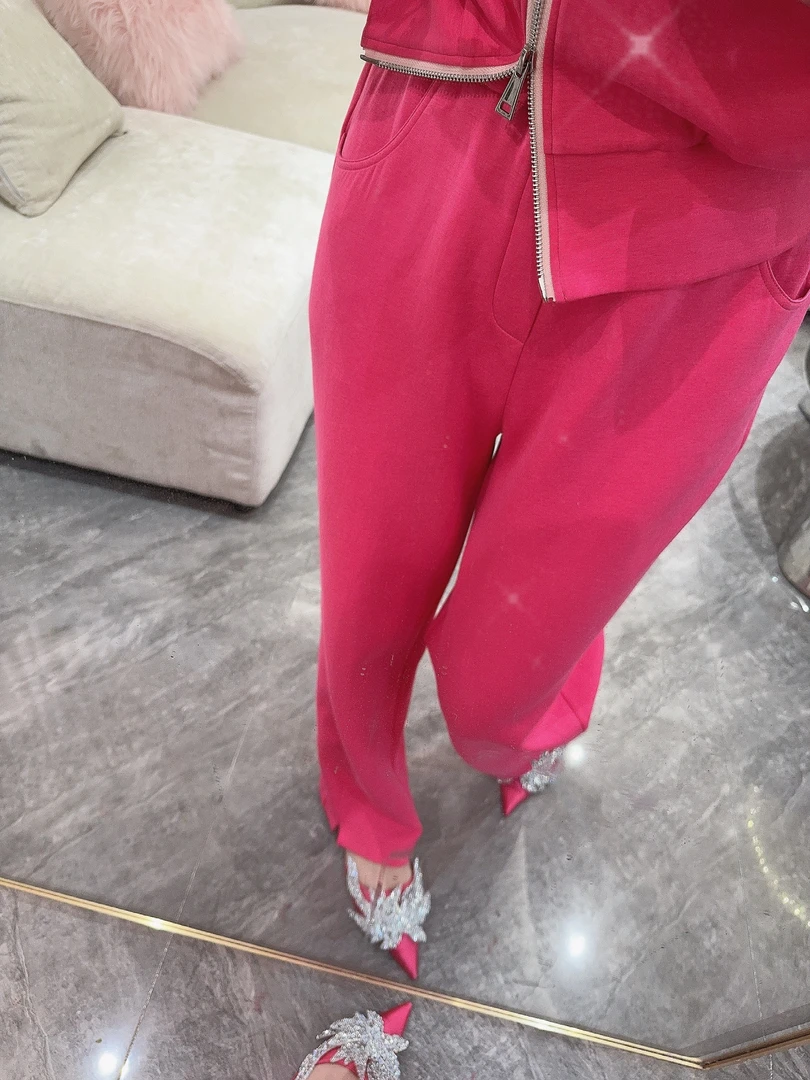 独宠【粉味十里】时尚洋气运动气质时尚休闲百搭显瘦休闲裤