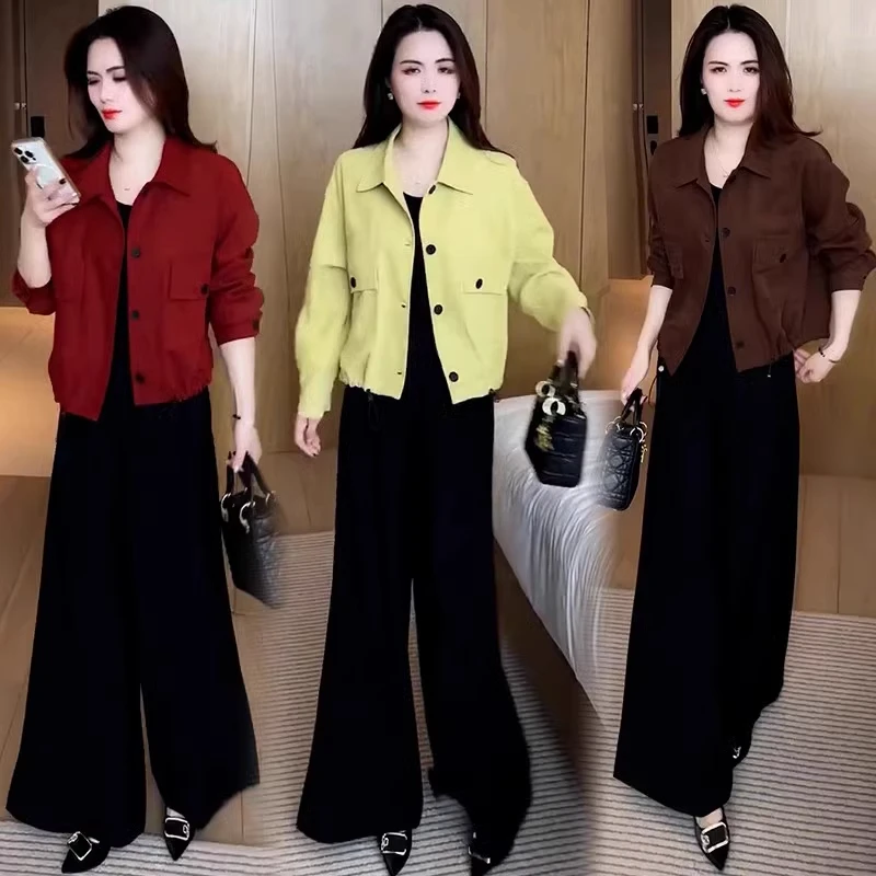 时尚短款外套女2025春秋新款洋气显瘦小个子薄款开衫百搭夹克上衣