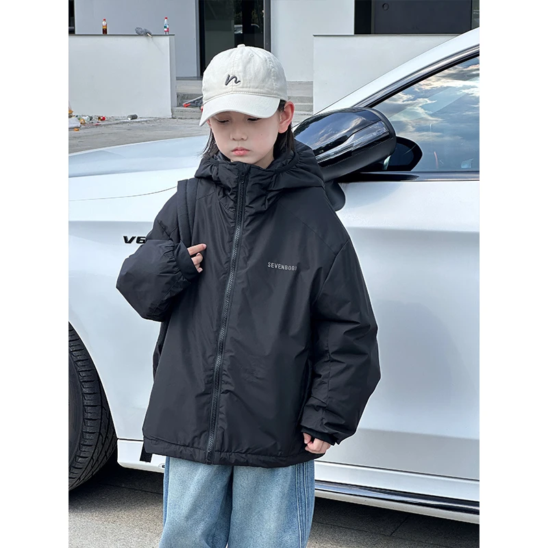 【现货】儿童棉衣外套男童加厚保暖上衣中大童棉服2025新款韩版