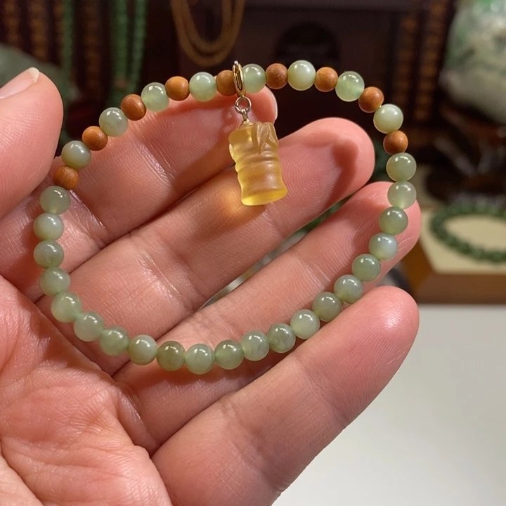 和田玉未镶嵌手链