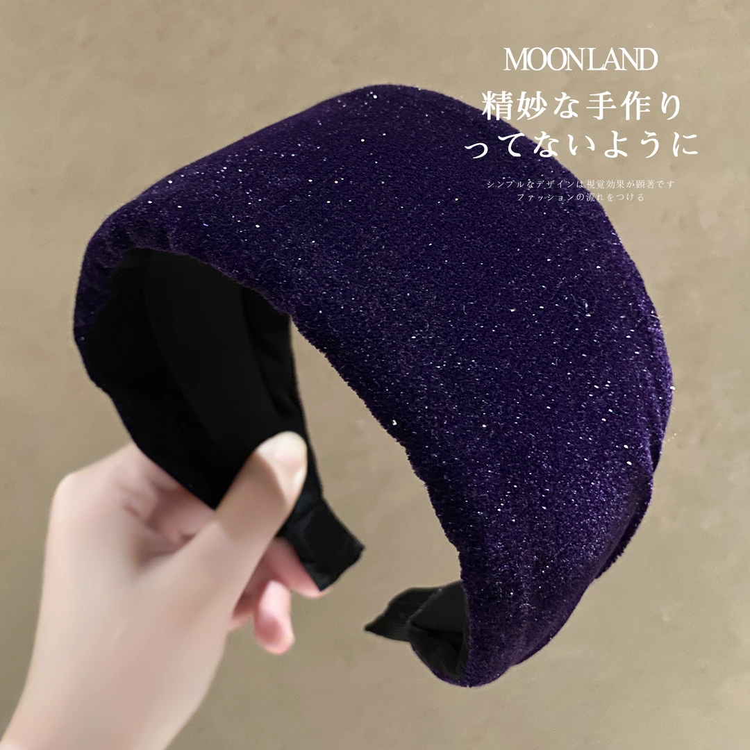 气质纯色宽边发卡女款高级感洋气时尚头箍日常外戴遮白发洗脸发箍