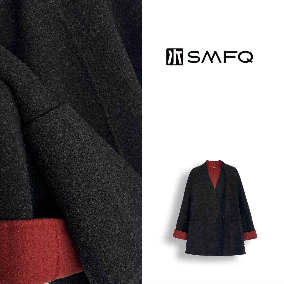 水木夫妻"岁岁暖 "山羊绒+羊毛 国风新年战袍手工质感大衣