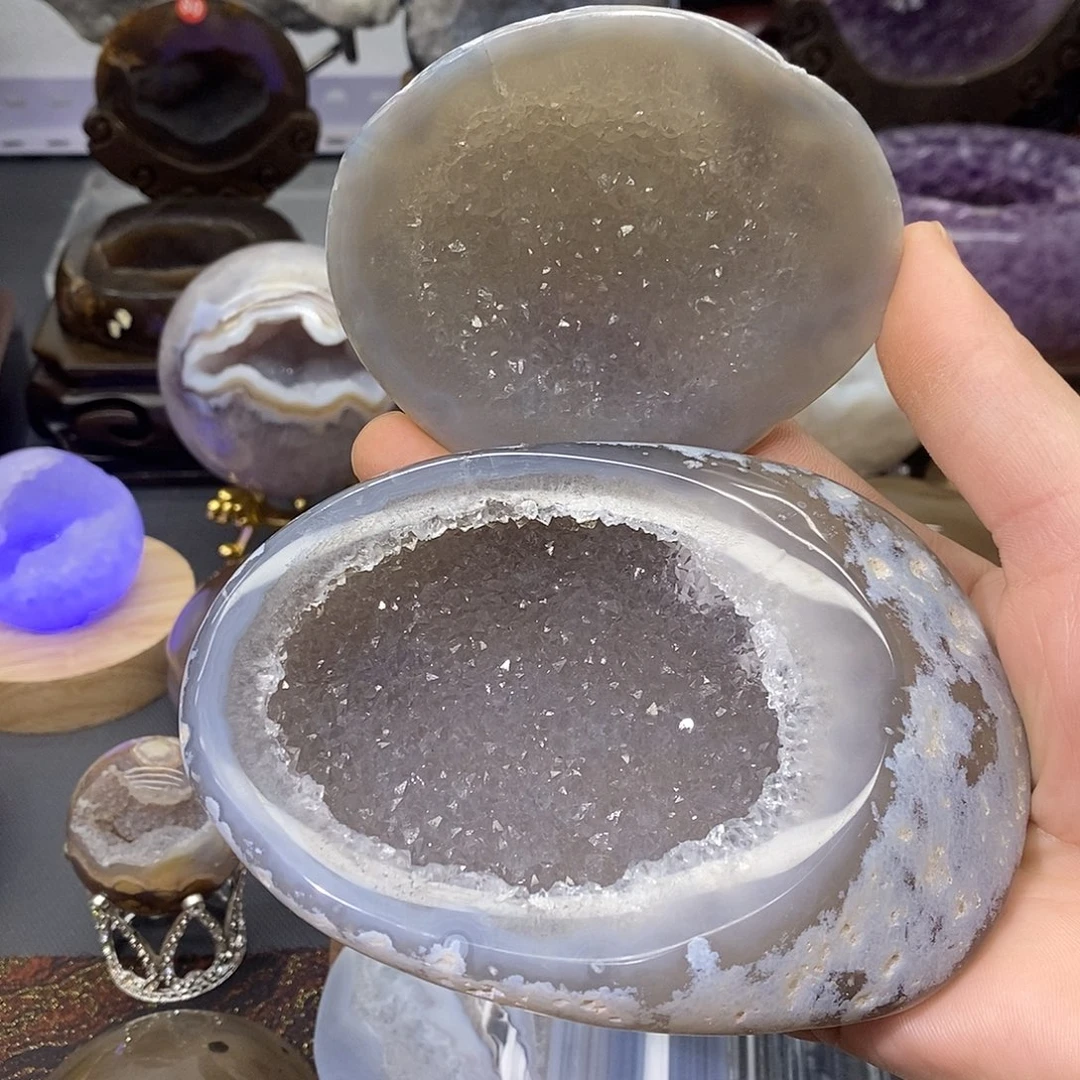 紫晶未镶嵌摆件聚宝盆