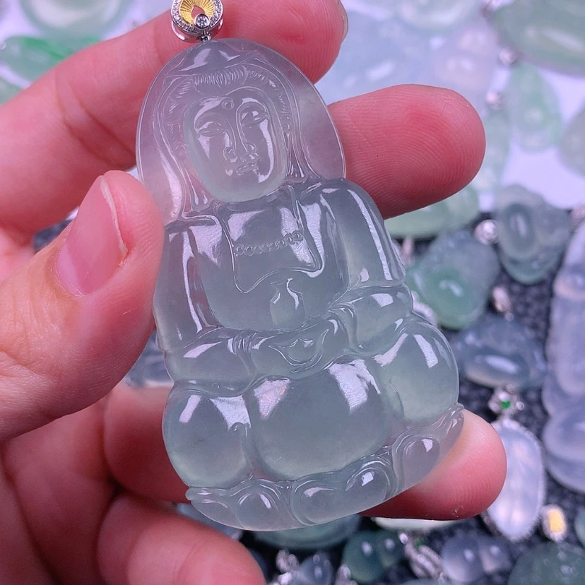 【闪购商品】颈饰18K金镶嵌翡翠巴**林天然缅甸翡翠