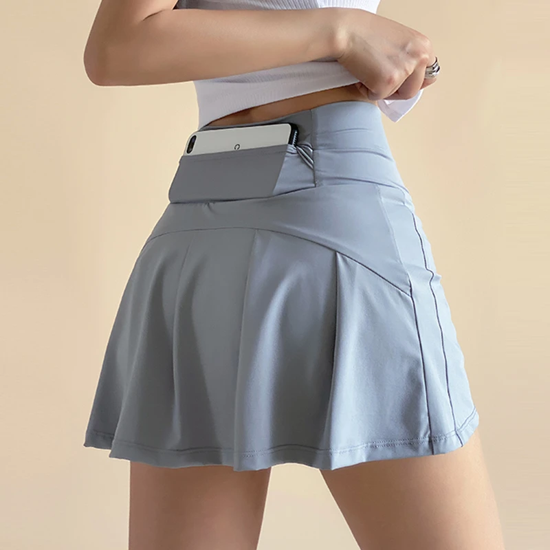 夏季新款运动短裙女薄款训练跑步防走光宽松高腰显瘦瑜伽A字裙裤