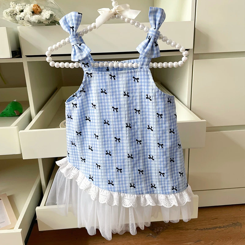 【现货】XQ259572夏季新款女童连衣裙女宝吊带裙子