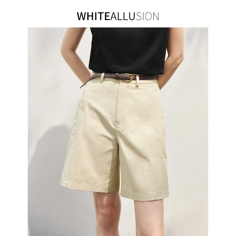 清仓【1166】高腰工装短裤夏季薄款韩版百搭宽松直筒