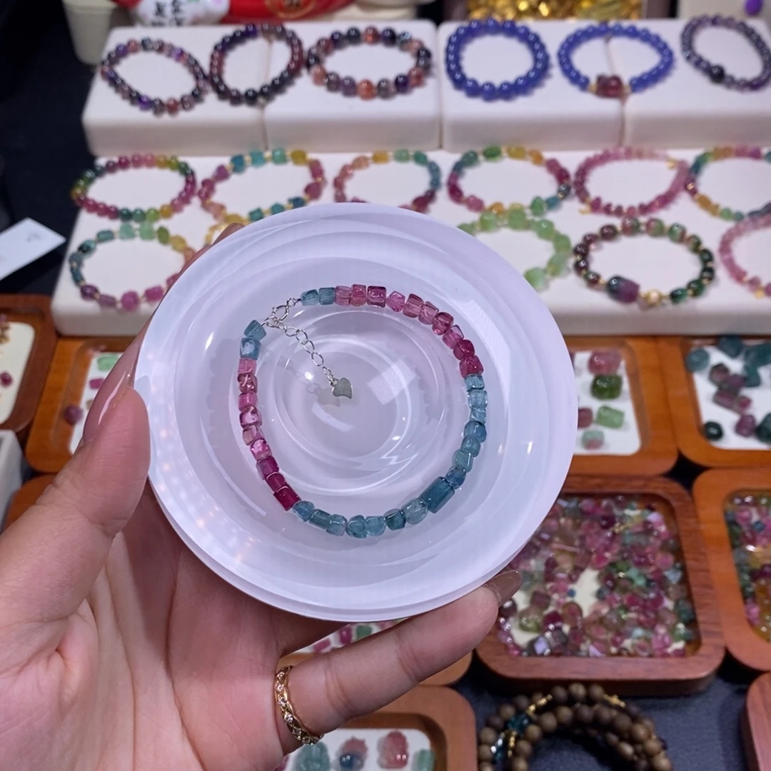 手链碧玺未镶嵌碧玺方糖