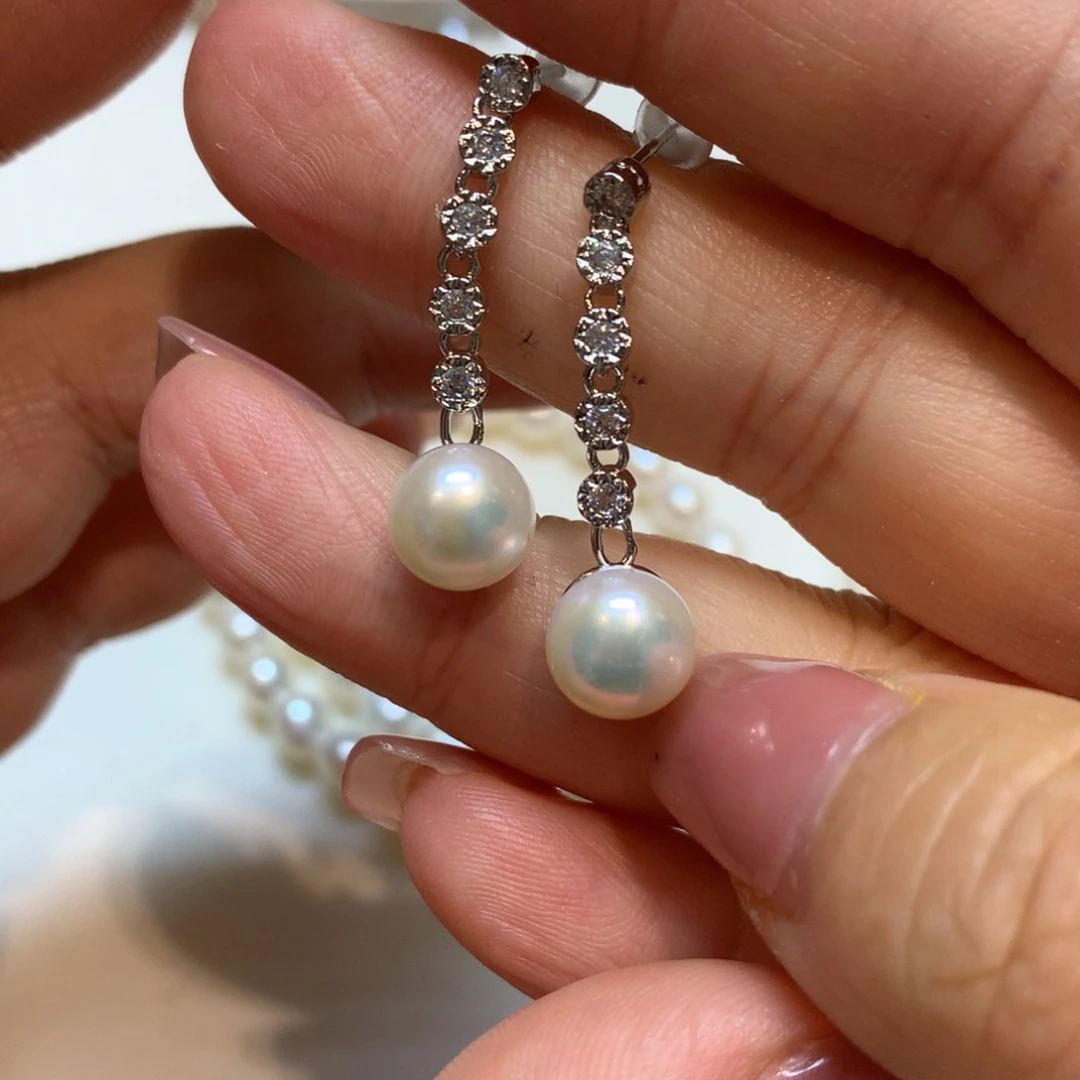 淡水珍珠耳饰未镶嵌