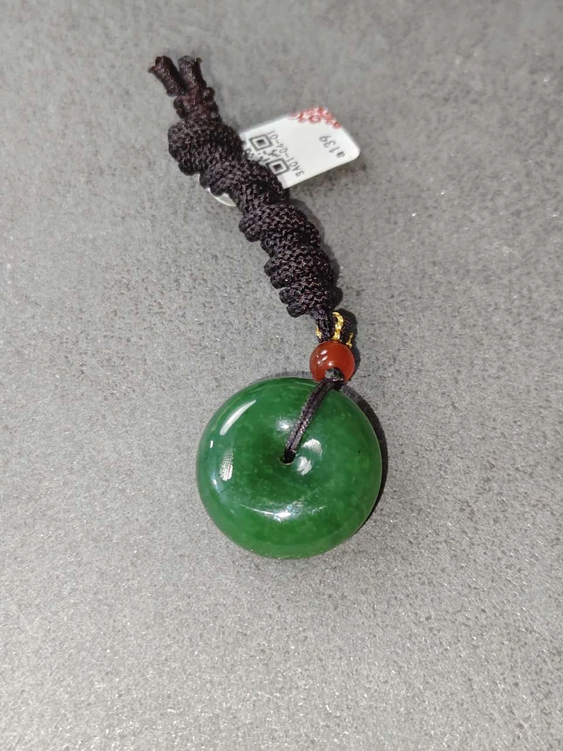 【王波老师专享】和田玉碧玉平安扣吊坠wz