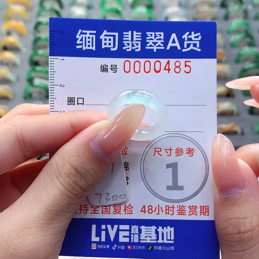 未镶嵌戒圈翡翠6.7号