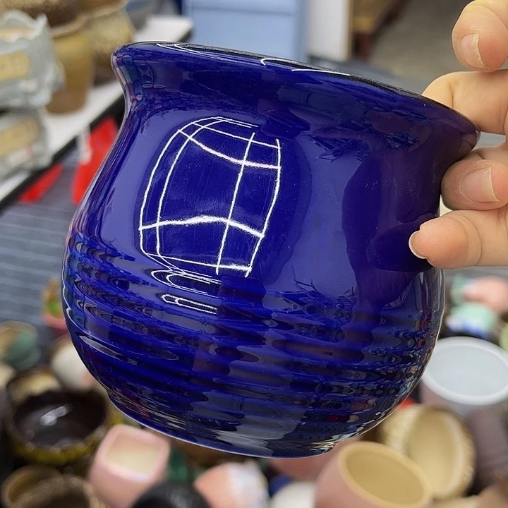 多肉绿植陶瓷花盆9.9包邮，有孔