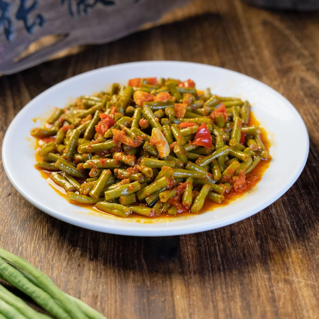 张徽英酸豆角小咸菜手工腌制300g开盖即食
