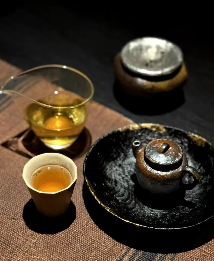 黑金系列，大漆壶承，碳化，风化纹，大漆，金箔15-2.3