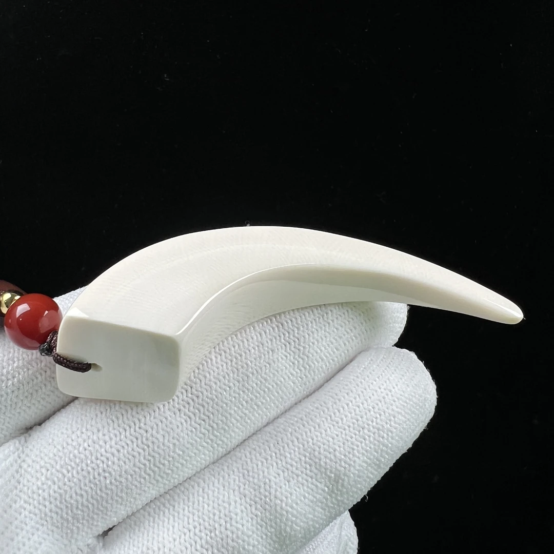 L1356天然猛犸牙 牙尖 75mm支持鉴定 假一罚四