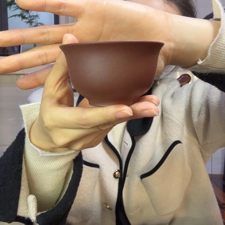 底槽青茶杯手工制作压手杯130cc