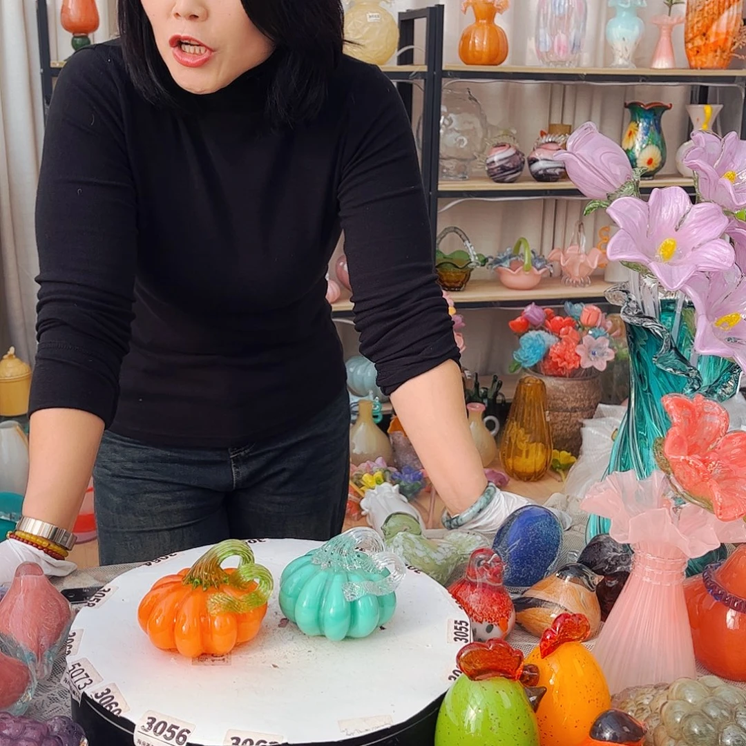 一对南瓜 福利家悦琉璃工艺品