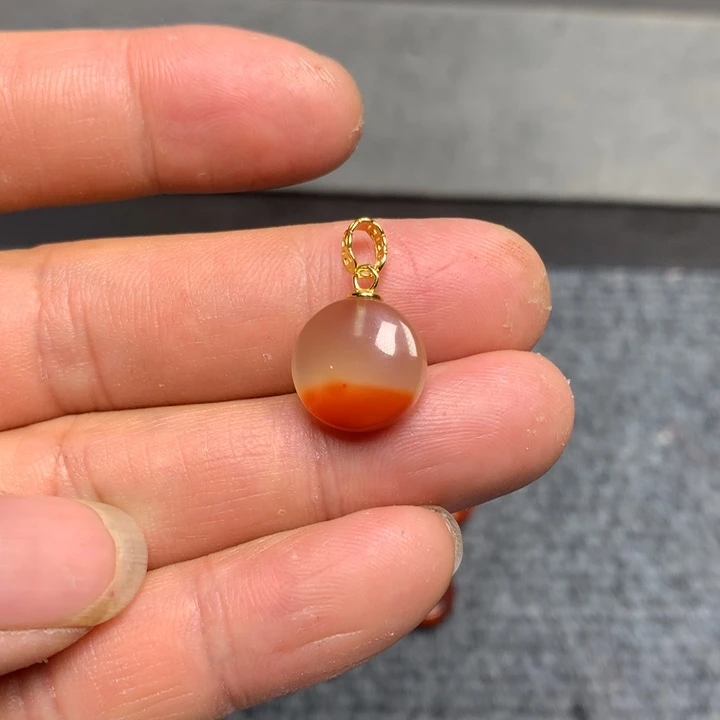 南红玛瑙吊坠(不含链)银S925镶嵌