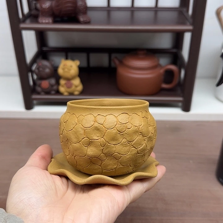 茶案段泥欣怡手制全手工供春主人杯