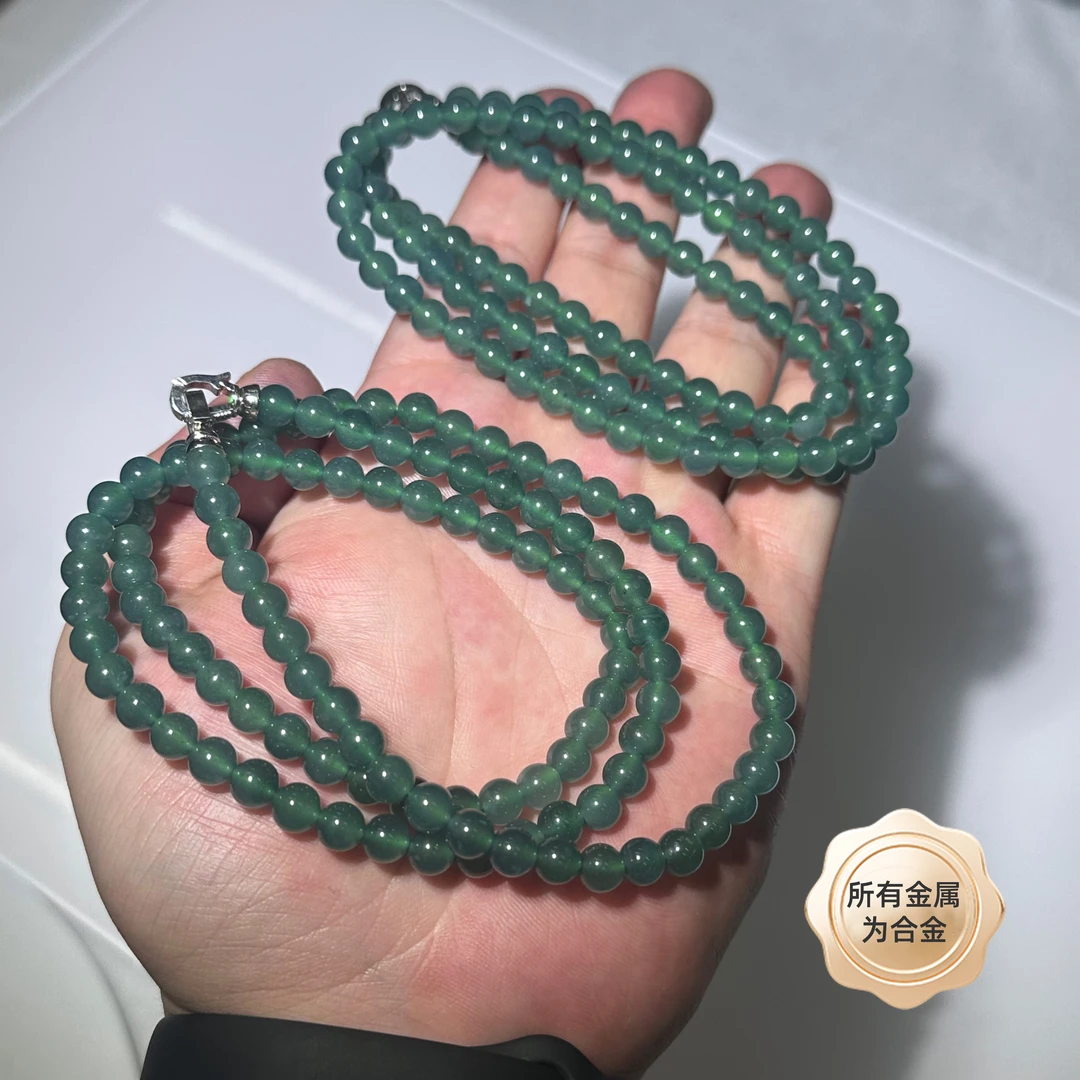 【举石珠宝】T1109-108-178翡翠合金项链（一件/多样性发/约6mm+）G