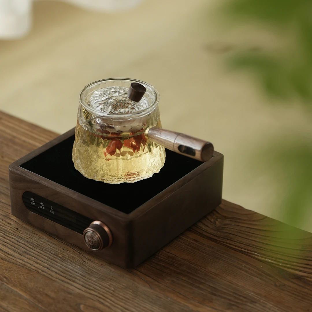 锤纹侧把耐热玻璃茶水分离煮茶壶家用高硼硅玻璃泡茶壶