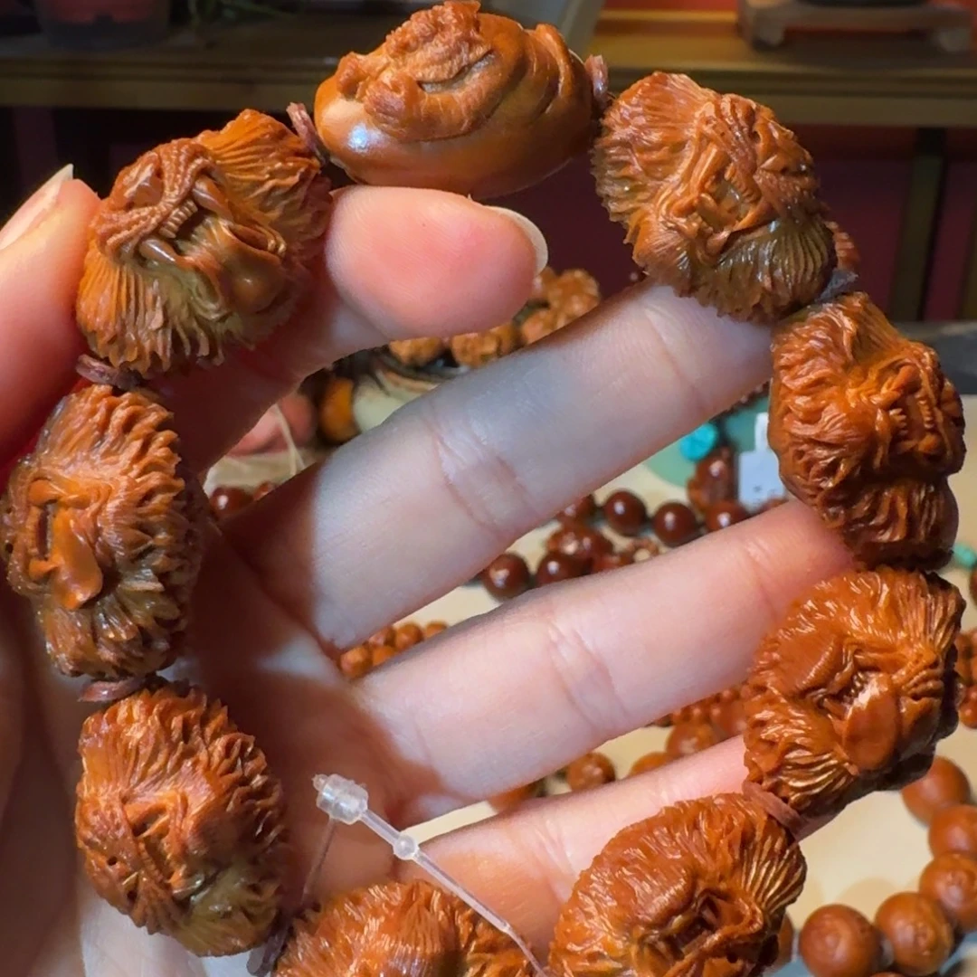 橄榄核手串/手链手工名家老虎