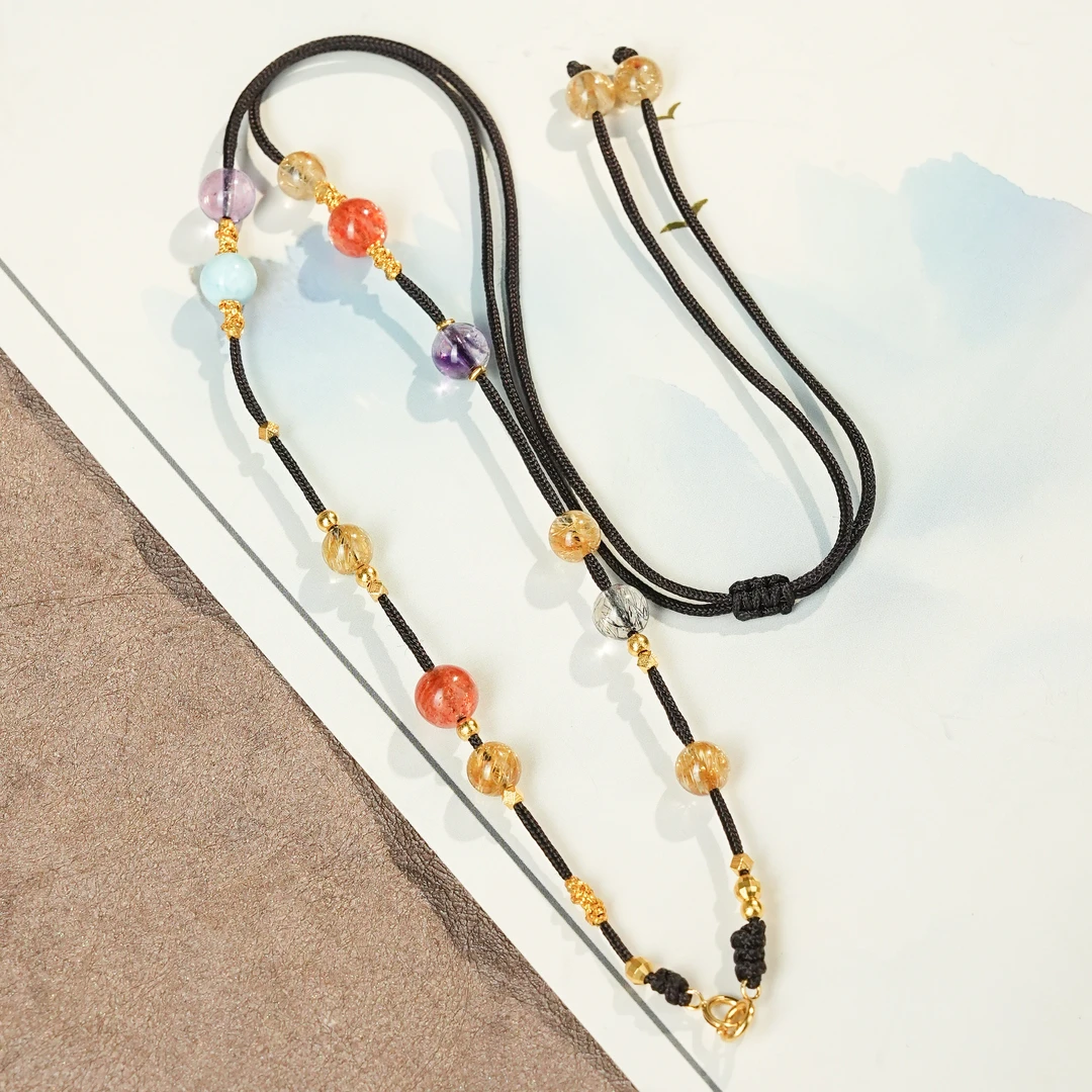 L*【小美好】18k水晶圆珠万能链@LMN03123056@