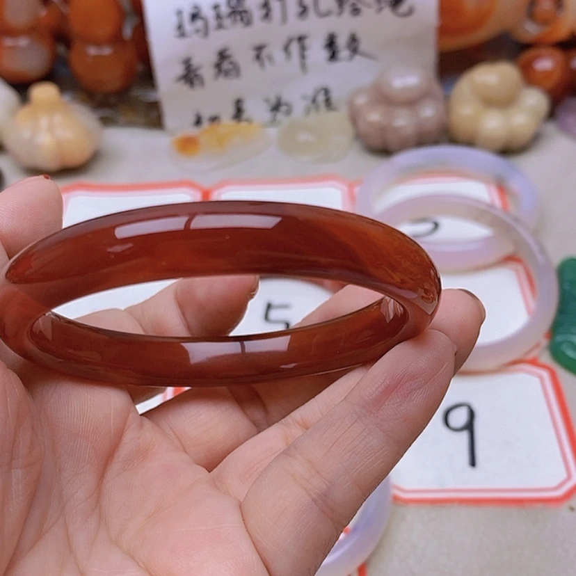 【闪购商品】未镶嵌玛瑙/玉髓珠宝半成品橘*